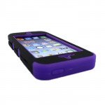 Wholesale iPhone 5 5S Hard Hybrid Case (Black-Purple)